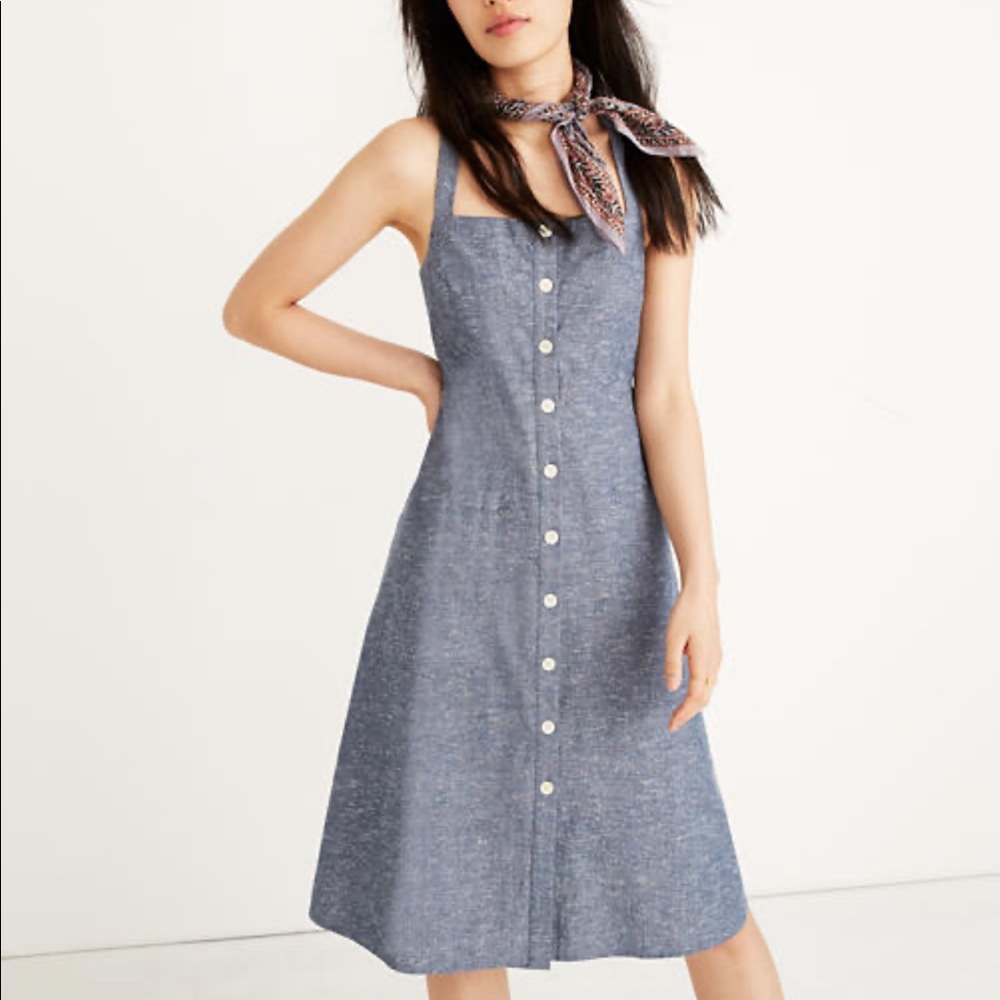 Madewell chambray midi dress